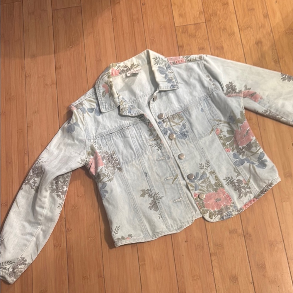 Floral Denim Jacket